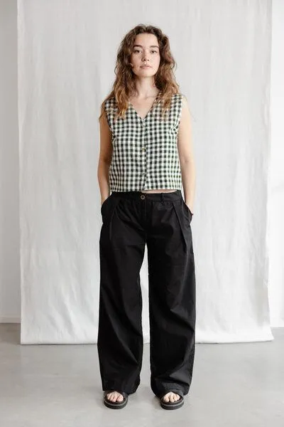 Jyoti - Fair Works Jyoti - Fair Works Bio-Baumwoll Hose Meghana, Schwarz, – Produktbild 1 von 3