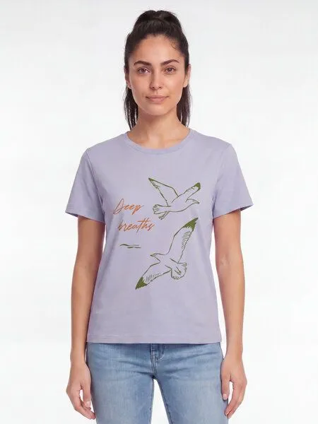 watapparel watapparel T-Shirt Frauen Deep breaths, Lavender, – Produktbild 2 von 2