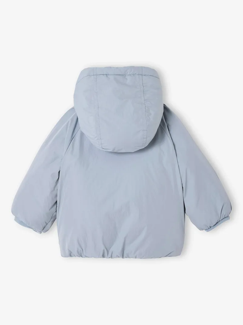 Vertbaudet Baby Steppjacke mit Kapuze und Fleecefutter eis, Eisblau, – Produktbild 2 von 4