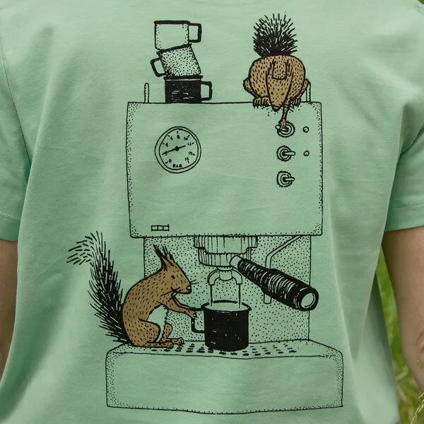 Cmig Cmig Damen T-Shirt Kaffee-Hörnchen für Espressoliebhaber, Misty jade (grün), – Produktbild 2 von 4
