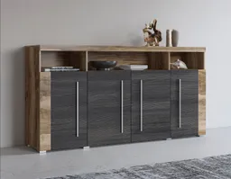 OTTO home Sideboard Roger,Breite 182cm, stilvolle Schrank mit 4 Türen, Kommode mit viel Stauraum, Einlegeböden verstellbar – Produktbild 1 von 1