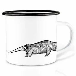 LIGARTI Emailletasse »Schleckbert« von LIGARTI | 300 oder 500 ml | handveredelt in Deutschland | Cup, Kaffeetasse, Emaillebecher, Camping Becher – Produktbild 1 von 1