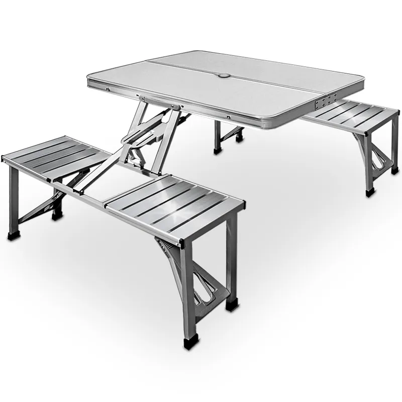 Casaria® Campingtisch Alu für 4 Personen klappbar, Silber, – Produktbild 1 von 2