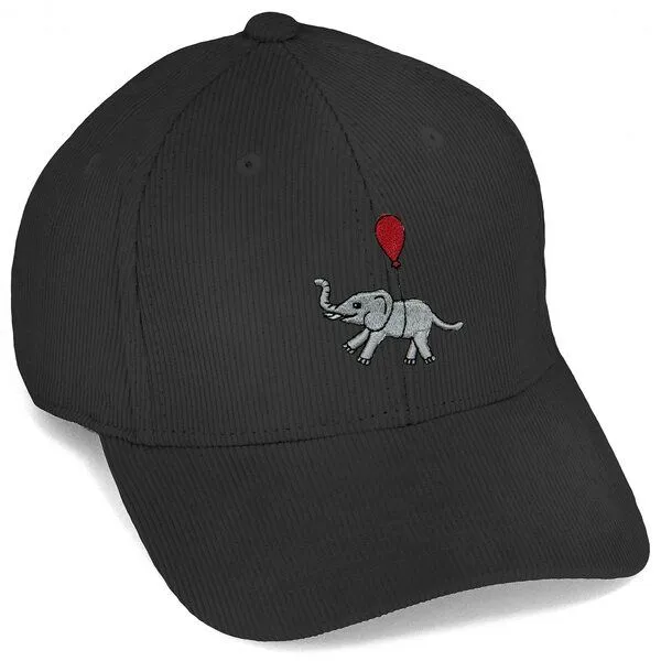 LIGARTI Bestickte Cord Cap – Tuffi der Elefant – LIGARTI Tiermanufaktur, Schwarz, – Produktbild 1 von 4