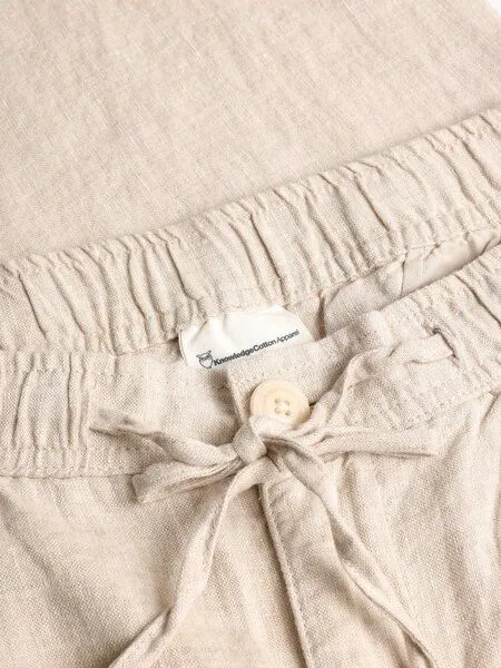 KnowledgeCotton Apparel KnowledgeCotton Apparel Leinenhose Loose Linen, Yarndyed light feather gray, – Produktbild 3 von 3