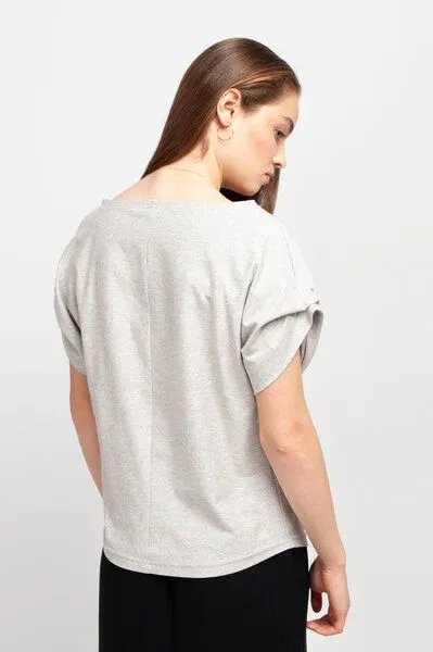 SHIPSHEIP SHIPSHEIP ELLIE - Damen T-Shirt aus Bio-Baumwolle, Grau, – Produktbild 4 von 4