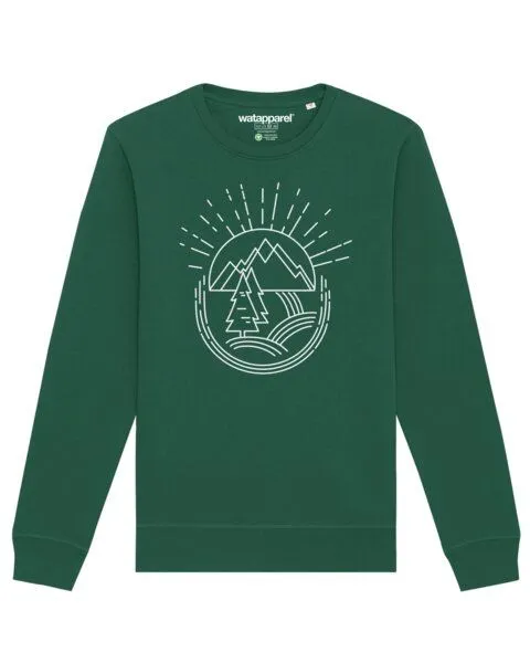 watapparel watapparel Sweatshirt Unisex Natur ist schön, Bottle green, – Produktbild 1 von 4