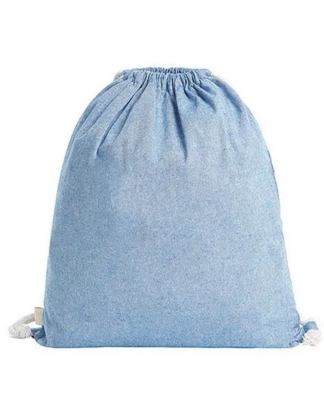 Halfar Halfar Turnbeutel Gymsac aus recycelter Baumwolle 38 x 42 cm, Blau, – Produktbild 1 von 2