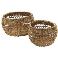 Originalhome Originalhome Natürlicher Korb aus Hogla, Macha, handgefertigt, 2er Set – Produktbild 1 von 1