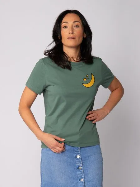 watapparel watapparel T-Shirt Frauen Moon & Stars, Green bay, – Produktbild 1 von 3