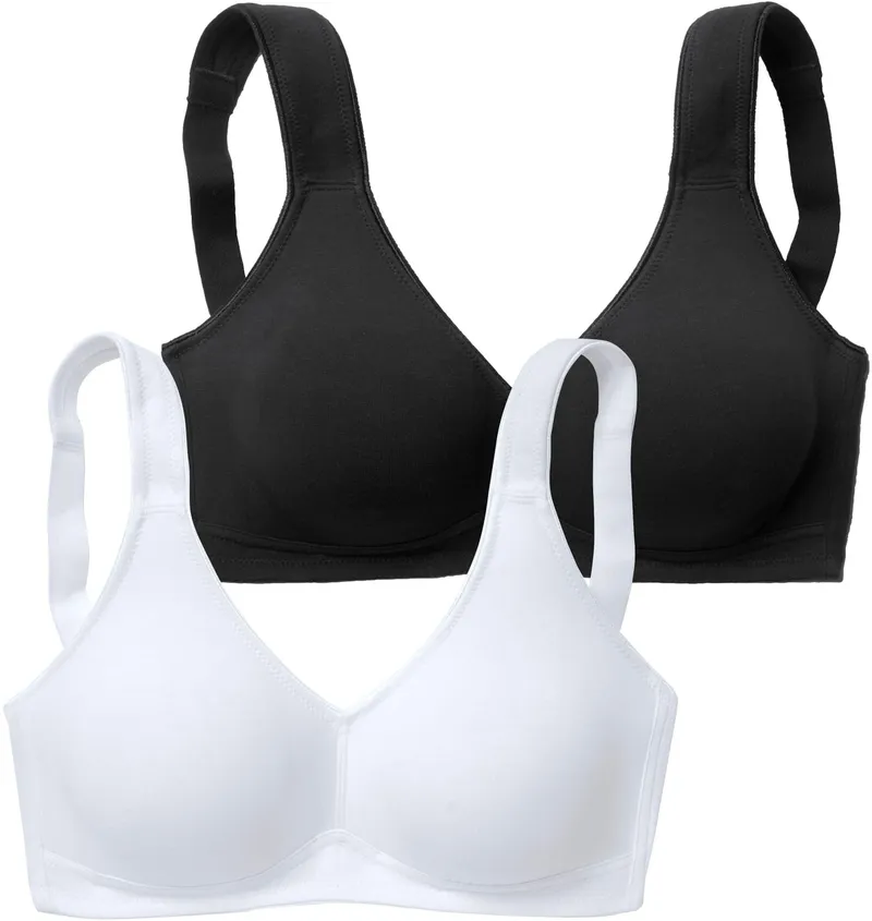 petite fleur by Lascana Entlastungs-BH schwarz+weiß, Schwarz+weiß, – Produktbild 2 von 2