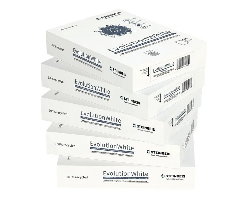 Steinbeis 500 Blatt Steinbeis Recycling-Kopierpapier "No.4, EvolutionWhite" DIN A4 – Produktbild 7 von 7