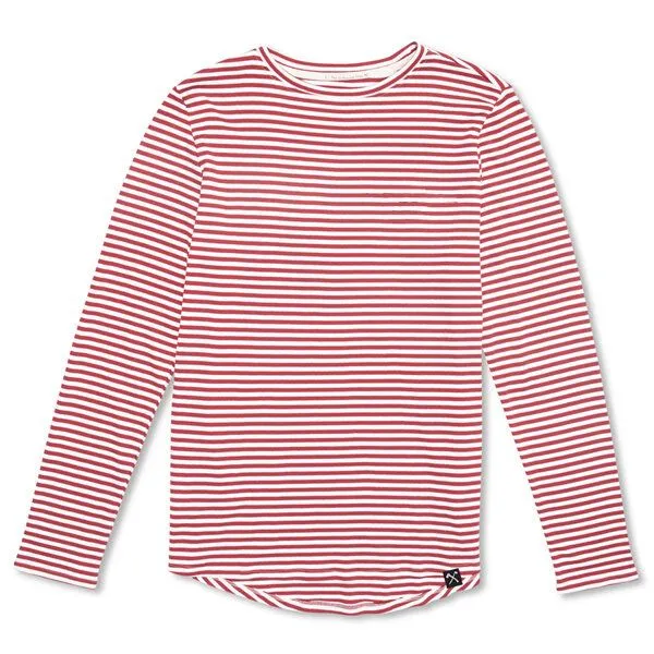 The Driftwood Tales The Driftwood Tales Tshirt Langarm, Rot/weissohne, – Produktbild 1 von 4