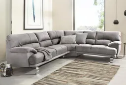 TRENDMANUFAKTUR Ecksofa Cecilia II, in italienischen Design, bequem, hoher Sitzkomfort, L-Form, extrabreite Armlehnen für noch mehr Sitzkomfort – Produktbild 1 von 1