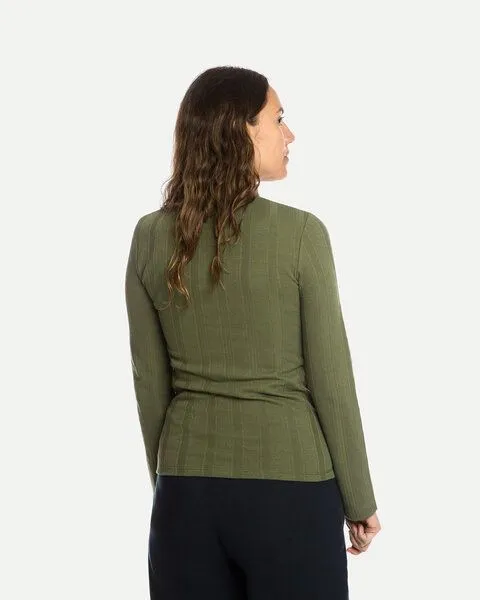 MATONA Matona Langarmshirt| Collared Rib Longsleeve | aus Baumwolle, Bronze green, – Produktbild 2 von 3