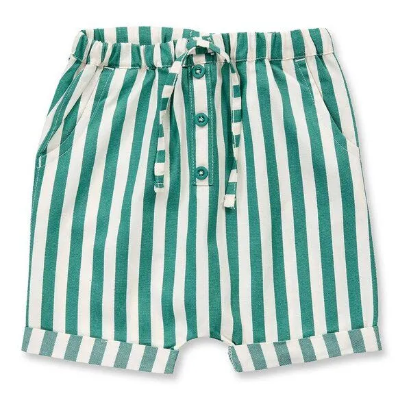 Sense Organics Sense Organics Baby Shorts grün-weiß gestreift, Modell LEI, Green, – Produktbild 1 von 3