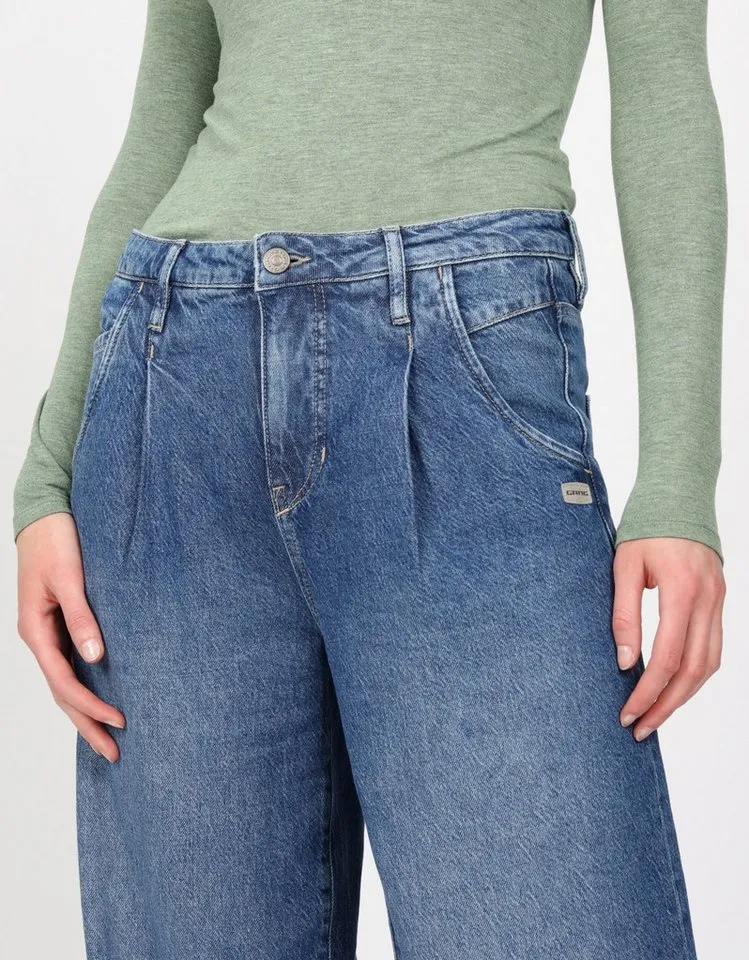 GANG Weite Jeans - 94SILVIA WIDE - Balloon Fit Jeans - Modische Damenjeans, Blau, – Produktbild 3 von 5