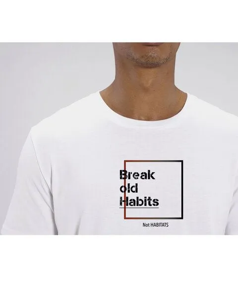 Human Family Human Family Unisex Bio T-Shirt "Maestro - Break Habits" in weiß – Produktbild 2 von 2