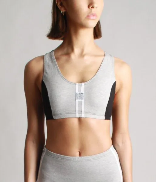 Bodyguard Bodyguard Upcycling Sports Bra, Schwarz/graumelange, – Produktbild 2 von 4