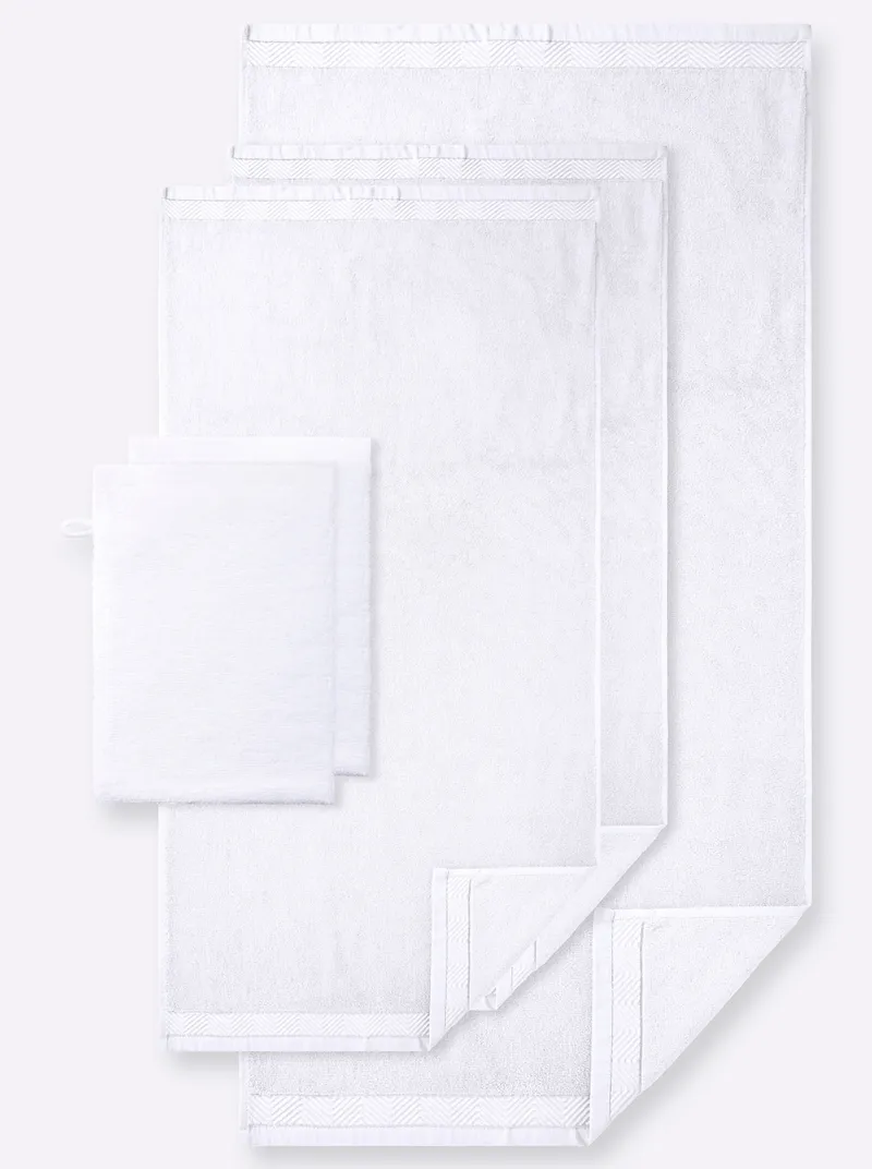 wäschepur Handtuch weiß, Weiß, – Produktbild 2 von 3