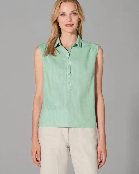 HempAge HempAge Ärmellose Bluse Hanf/Biobaumwolle, Menta (grün), – Produktbild 2 von 4