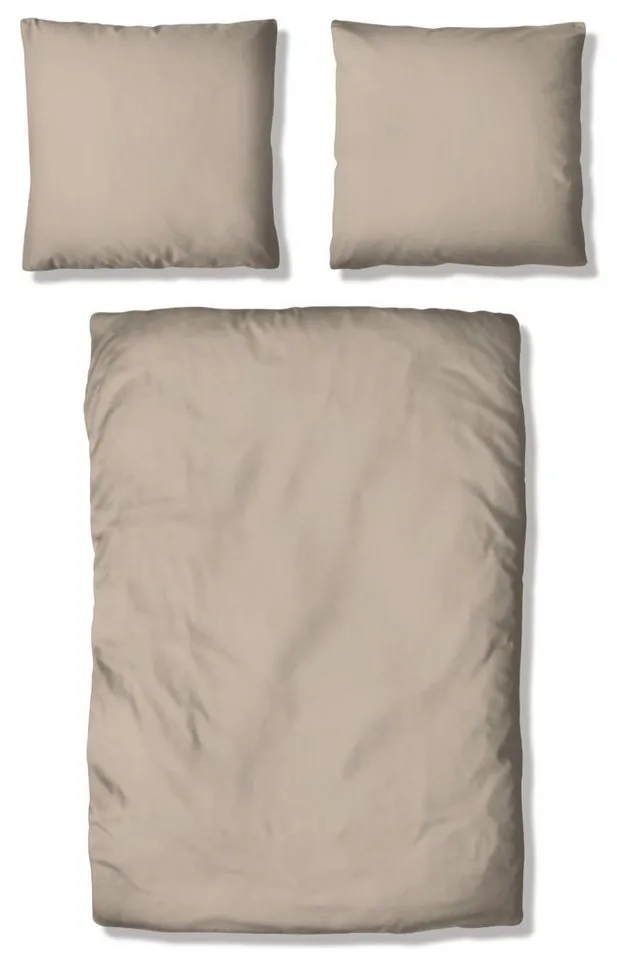 OTTO home Bettwäsche Desner 100% Microfaser, extra weich, allergikerfreundlich, Microfaser, 2 teilig, Premium Qualität, uni, schnell trocknend, pflegeleicht, ab 135x200 cm, Beige, – Produktbild 6 von 6