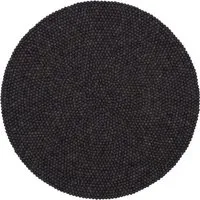 myfelt myfelt Filzkugelteppich rund, 100% Schurwolle, Anthrazit meliert (hugo), – Produktbild 1 von 1
