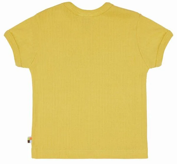 loud + proud loud + proud Babys & Kinder T-Shirt Derby Rib mit Druck, GOTS-zertifiziert, Gold, – Produktbild 1 von 1