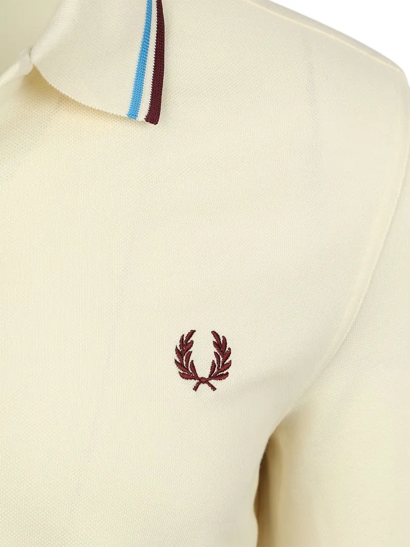 Fred Perry Fred Perry Langarm-Poloshirt Ecru Z46 - Größe S, Wollweiß, – Produktbild 5 von 5