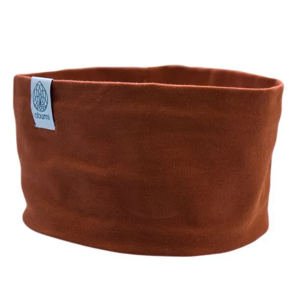 obumi obumi STIRNBAND BREIT AUS BIO JERSEY IN VIELEN FARBEN, Henna, – Produktbild 1 von 4