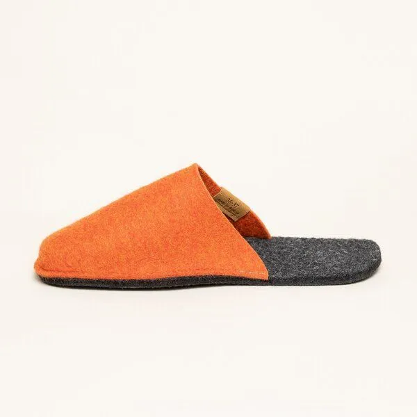Magicfelt Magicfelt Filz-Pantoffel Magic Travel aus 100% recycelter Schurwolle für Damen & Herren, Orange, – Produktbild 3 von 4