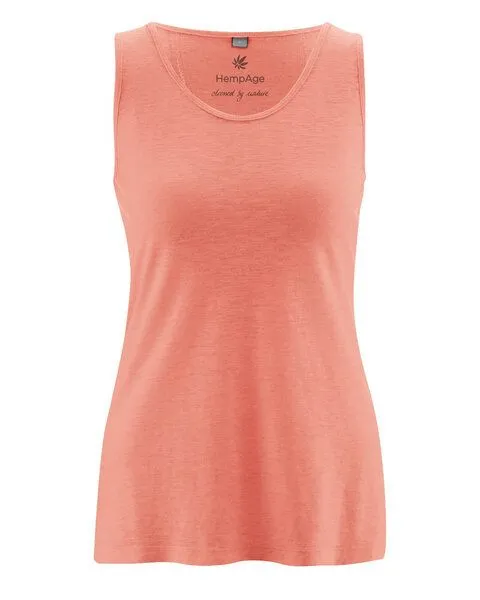 HempAge HempAge Lockeres Tank-Top Hanf/Biobaumwolle, Peach (orange), – Produktbild 3 von 4