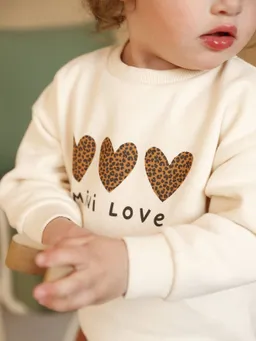 Vertbaudet Baby Sweatshirt mit Motiv vorn BASIC vanille – Produktbild 1 von 1