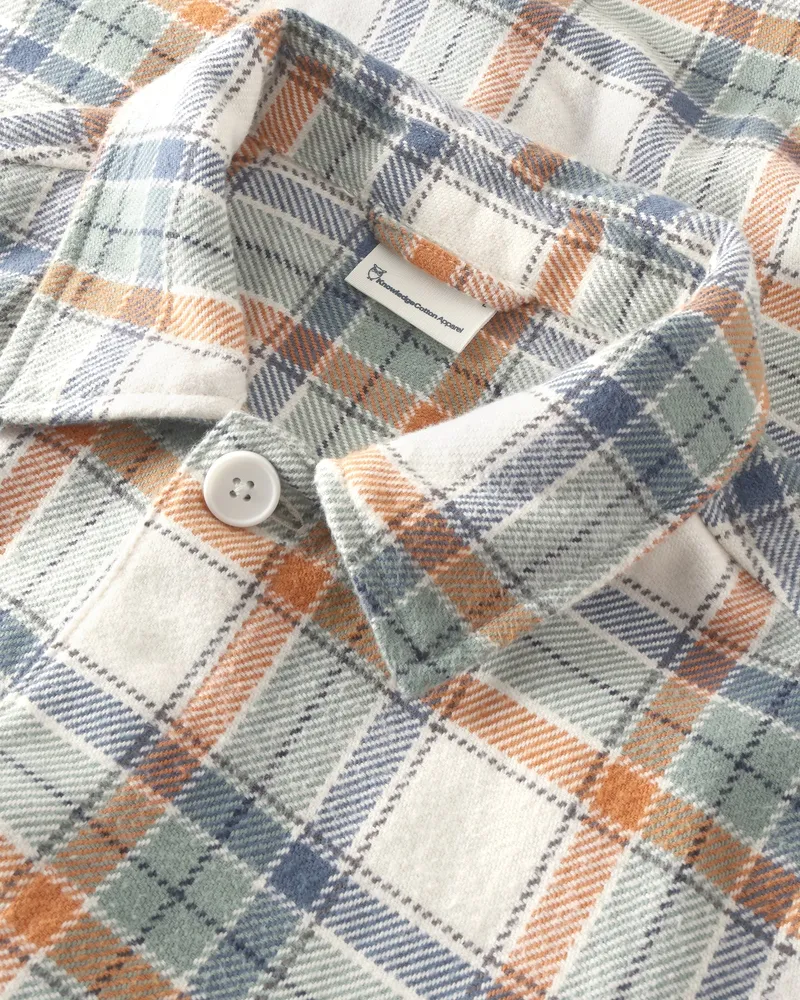 KnowledgeCotton Apparel KnowledgeCotton Apparel Herren vegan Overshirt Flannel Karo Mehrfarbig, Beige, – Produktbild 2 von 2