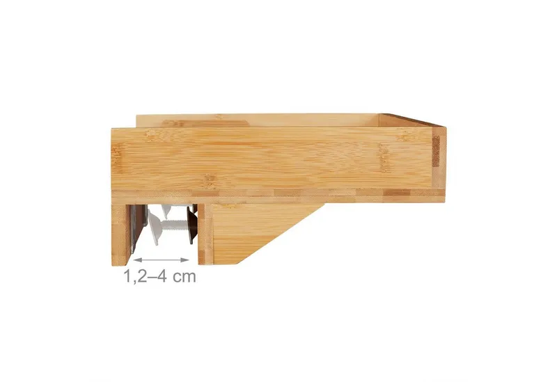 RELAXDAYS RELAXDAYS Nachttisch Bettablage Bambus mit Organizer (1-St), Braun, – Produktbild 5 von 5