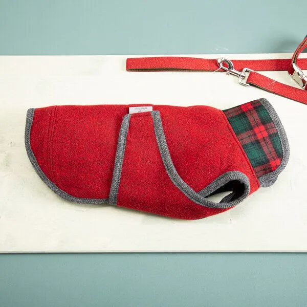 nahtur-design nahtur-design Hundemantel für Dackel | handgefertigt | 100% Schurwolle, Rot_01 (rot), – Produktbild 3 von 4