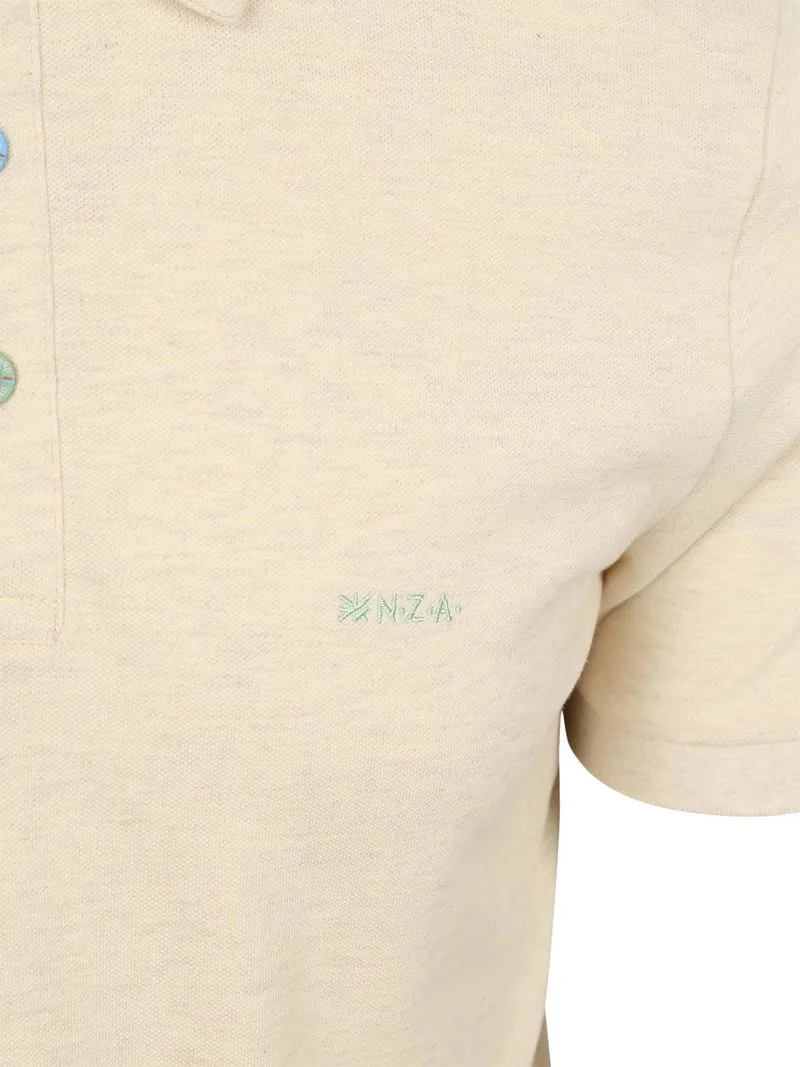new zealand auckland new zealand auckland NZA Polo Hawera Melange Ecru, Beige, – Produktbild 5 von 5