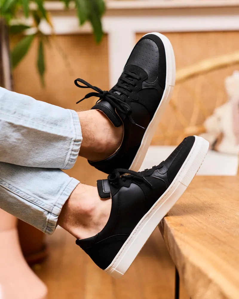 Minuit Sur Terre Minuit Sur Terre Herren vegan Sneaker Barkley Schwarz, Schwarz, – Produktbild 1 von 2