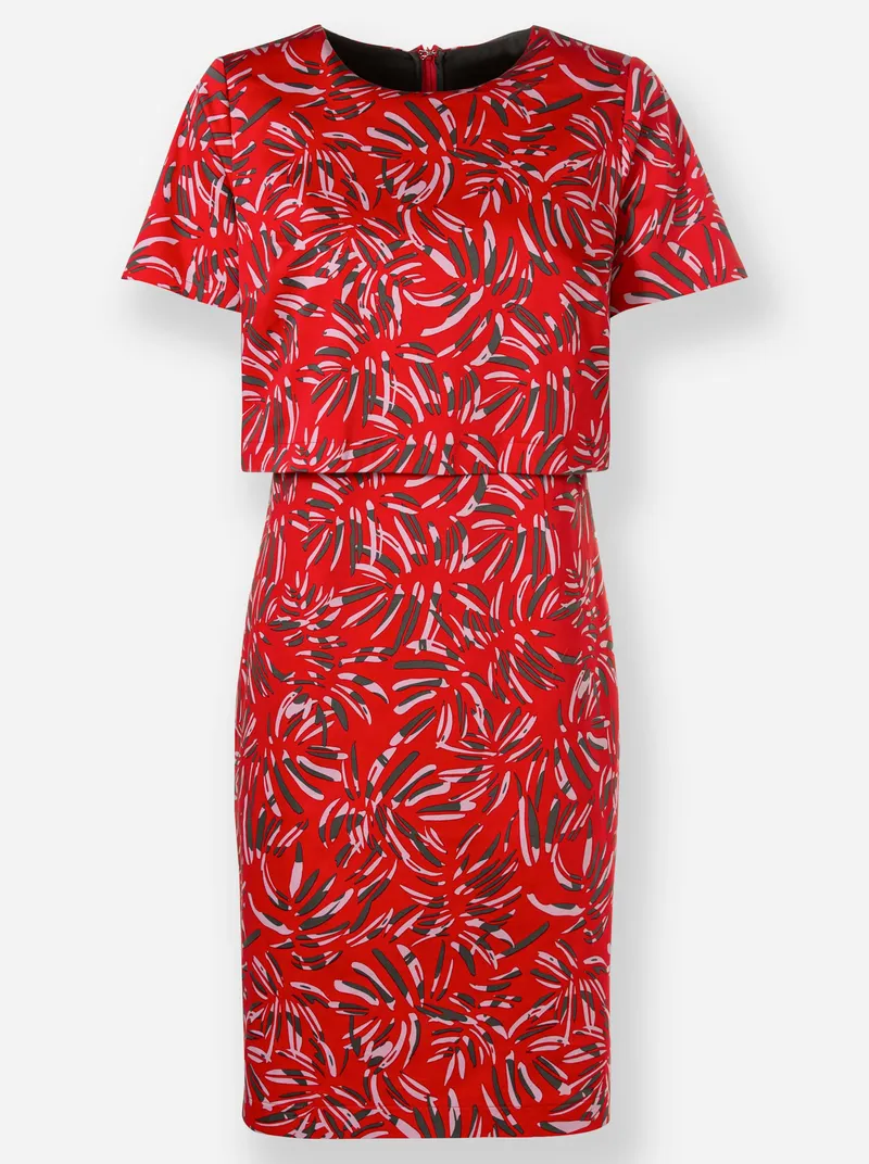 Witt Druckkleid, Rot-graphit-bedruckt, – Produktbild 1 von 2