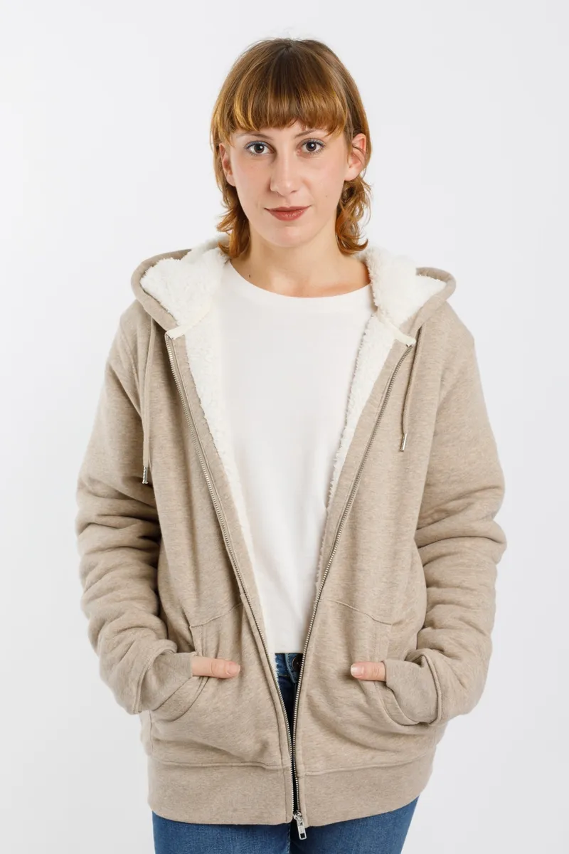 TORLAND TORLAND Herren vegan Hoodie Winter Hygger Sherpa, Beige, – Produktbild 2 von 2