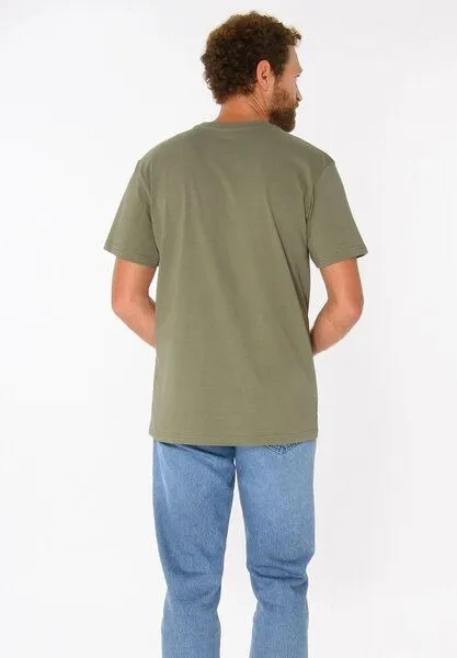 THOKKTHOKK ThokkThokk TT02 T-Shirt Herren (GOTS, vegan, Bio-Baumwolle), Deep lichen green (dunkelgrün), – Produktbild 4 von 6