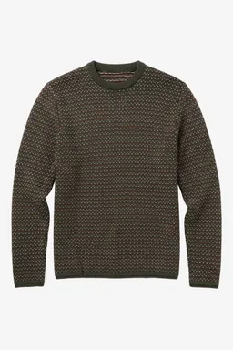 KnowledgeCotton Apparel KnowledgeCotton Apparel Herren vegan Pullover Jacquard Rundhals Grün – Produktbild 1 von 1