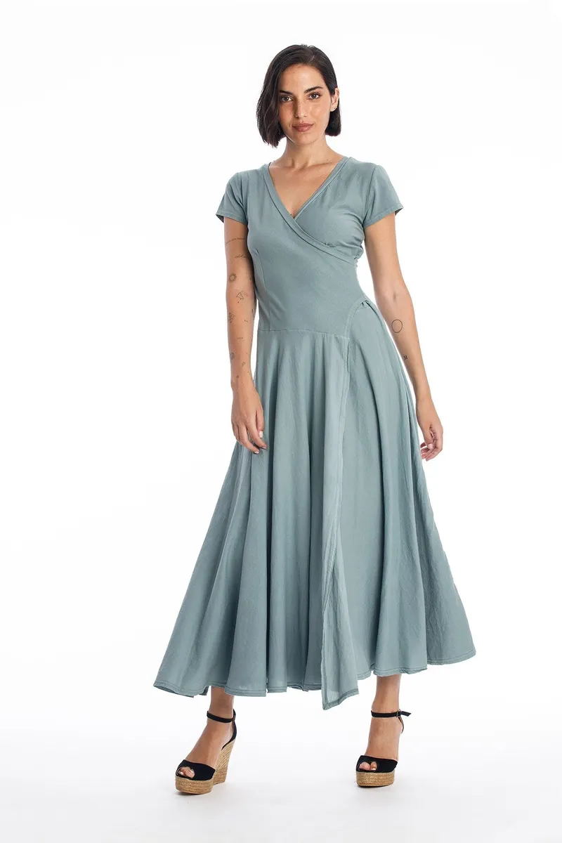 RAVENS VIEW IBIZA RAVENS VIEW IBIZA Damen vegan Kleid Veronika St Chinois Grün, Hellgrün, – Produktbild 1 von 1