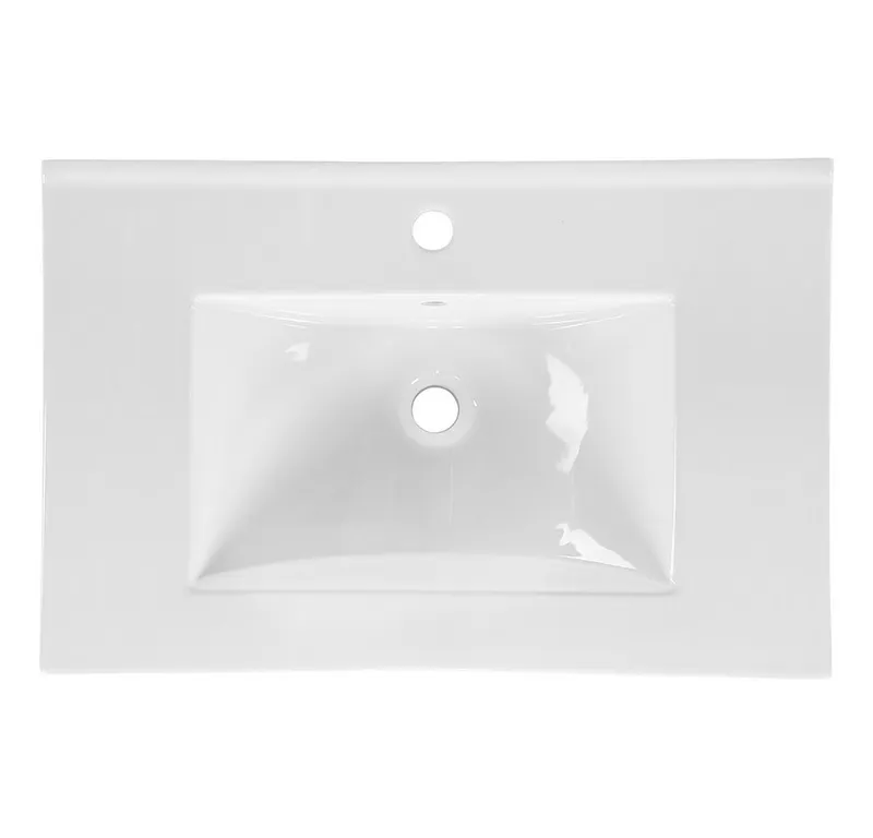 Lomadox Badmöbel-Set DURANGO-56, (Spar-Set, 2-St., Waschtisch Unterschrank), Keramikwaschbecken 60cm breit, kaschmir, versch. Griffvarianten, Braun, – Produktbild 4 von 5