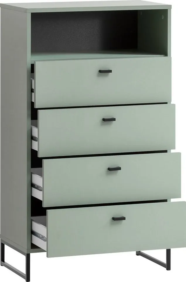 Schildmeyer Midischrank Janne, Midischrank, Made in Germany, B: 60 cm Solide Verarbeitung - Dieses Produkt ist in Deutschland gefertigt, Grün, – Produktbild 4 von 5