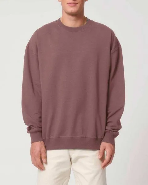 YTWOO YTWOO Oversized Sweatshirt aus reiner Bio-Baumwolle, Dry Handfeel, Violett, – Produktbild 2 von 4