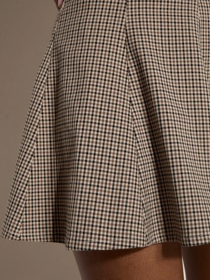 Apricot Apricot Minirock Kurzer Heritage-Rock mit Karomuster, Braun, – Produktbild 3 von 4