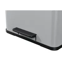 Hailo Hailo Abfall-Treteimer "ProfiLine Solid Öko Trio Plus L" 3 x 9 l silber – Produktbild 2 von 7