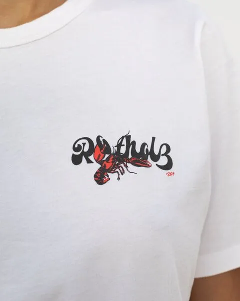 Rotholz Rotholz Lobster Logo T-Shirt aus Bio Baumwolle, Weiss, – Produktbild 2 von 7