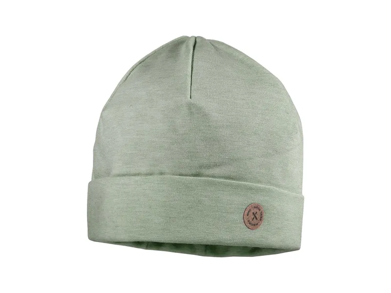 Maximo KIDS-Beanie middle, UV 50, kaper-hellbraunmeliert Gr. 53, Grün, – Produktbild 1 von 1